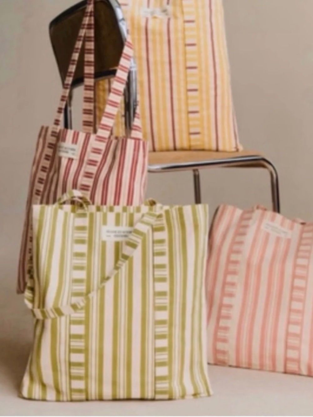 NWOT Sezane striped tote